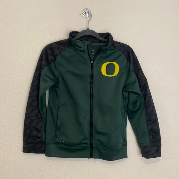 Nike Oregon Ducks Full Zip Track Jacket Boys Large - Picture 1 of 6